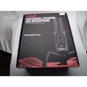 Pyle PDMIUSBMT300 Professional Streaming USB Microphone 4 Pickup Patterns Black